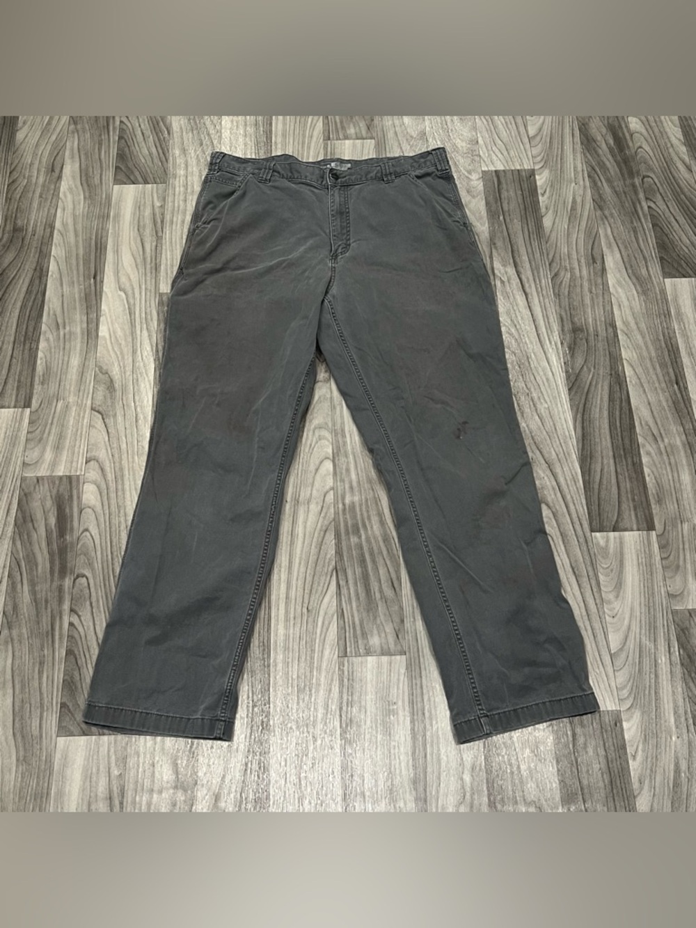 SIZE 38x34 CARHARTT RUGGED FLEX RELAXED FIT CANVAS WORK PANTS